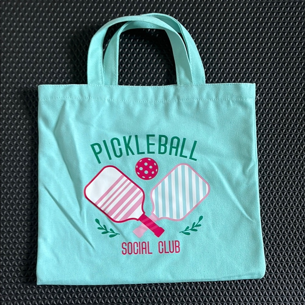 Pickleball Social Club Reusable Mini Canvas Tote Bag